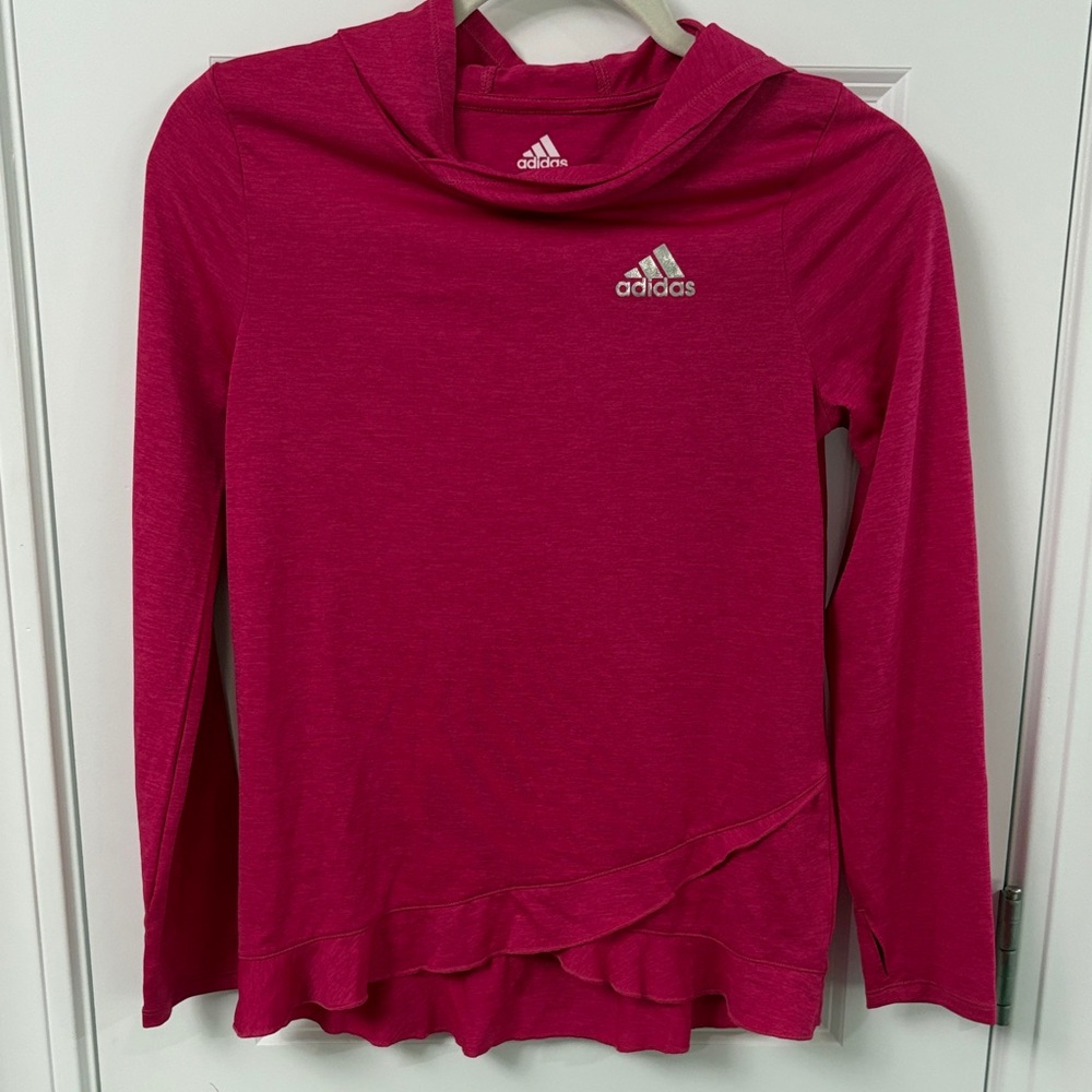 Adidas Pink Girls Fuchsia Active Hoodie